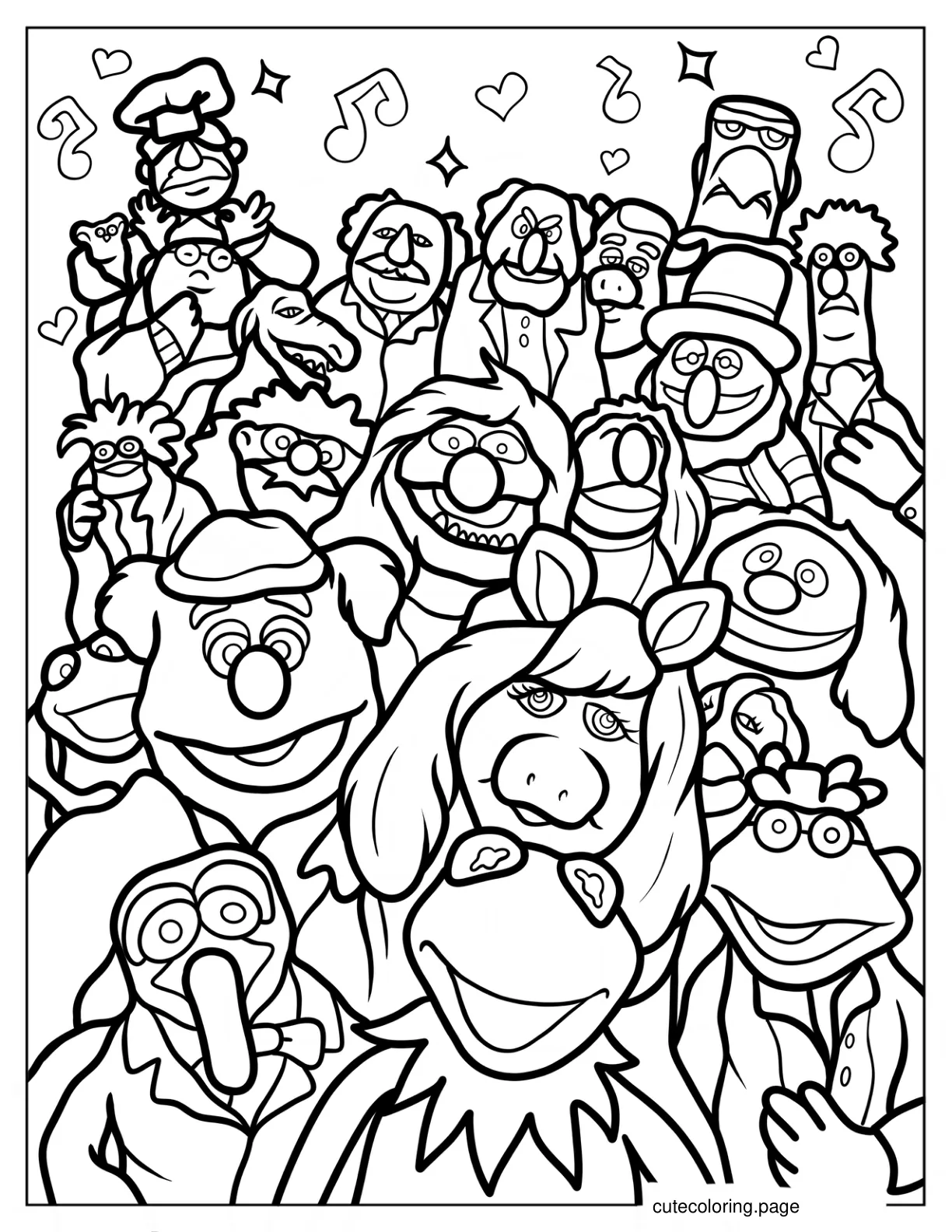 All Muppets Characters Coloring Page coloring page