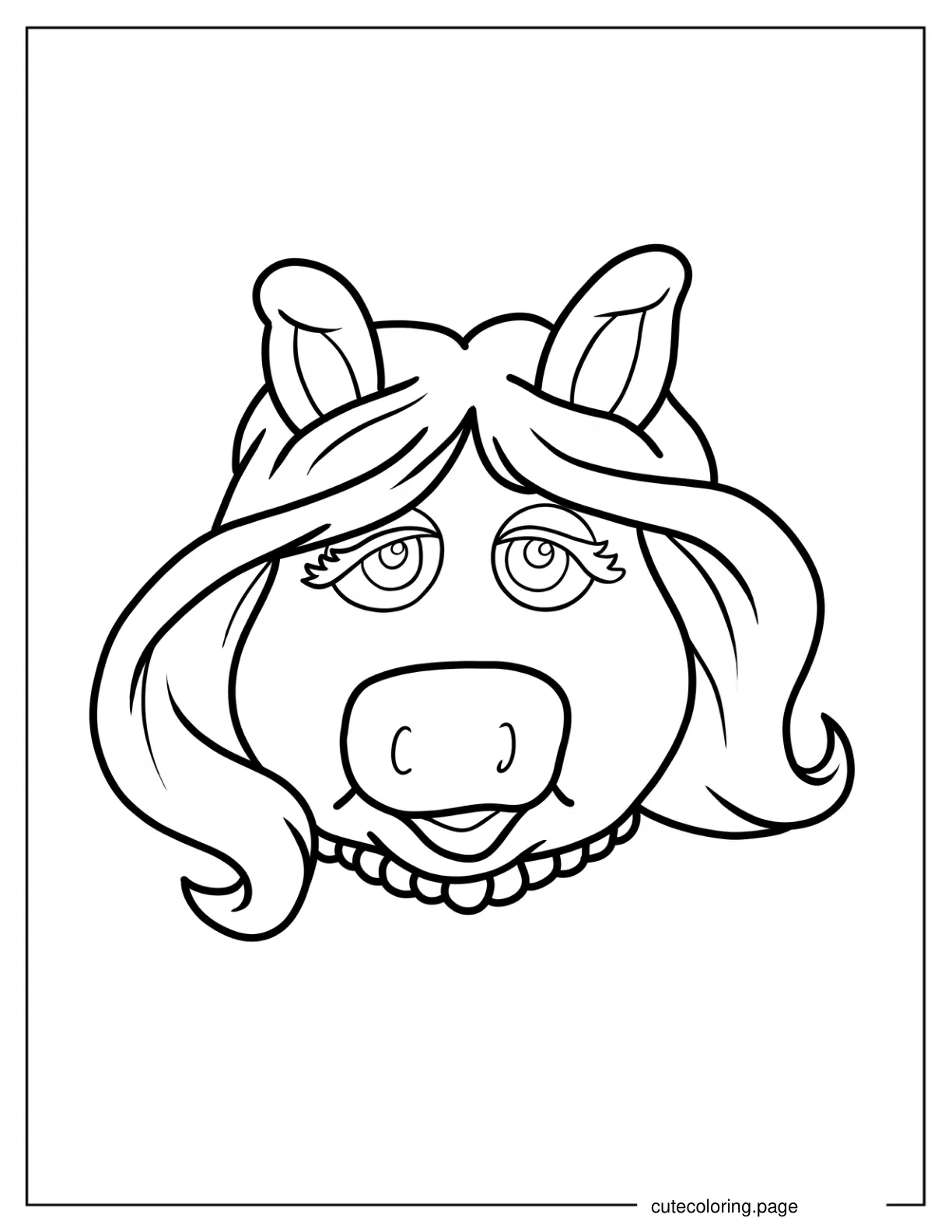 Miss Piggy Muppets Coloring Page For Kids coloring page