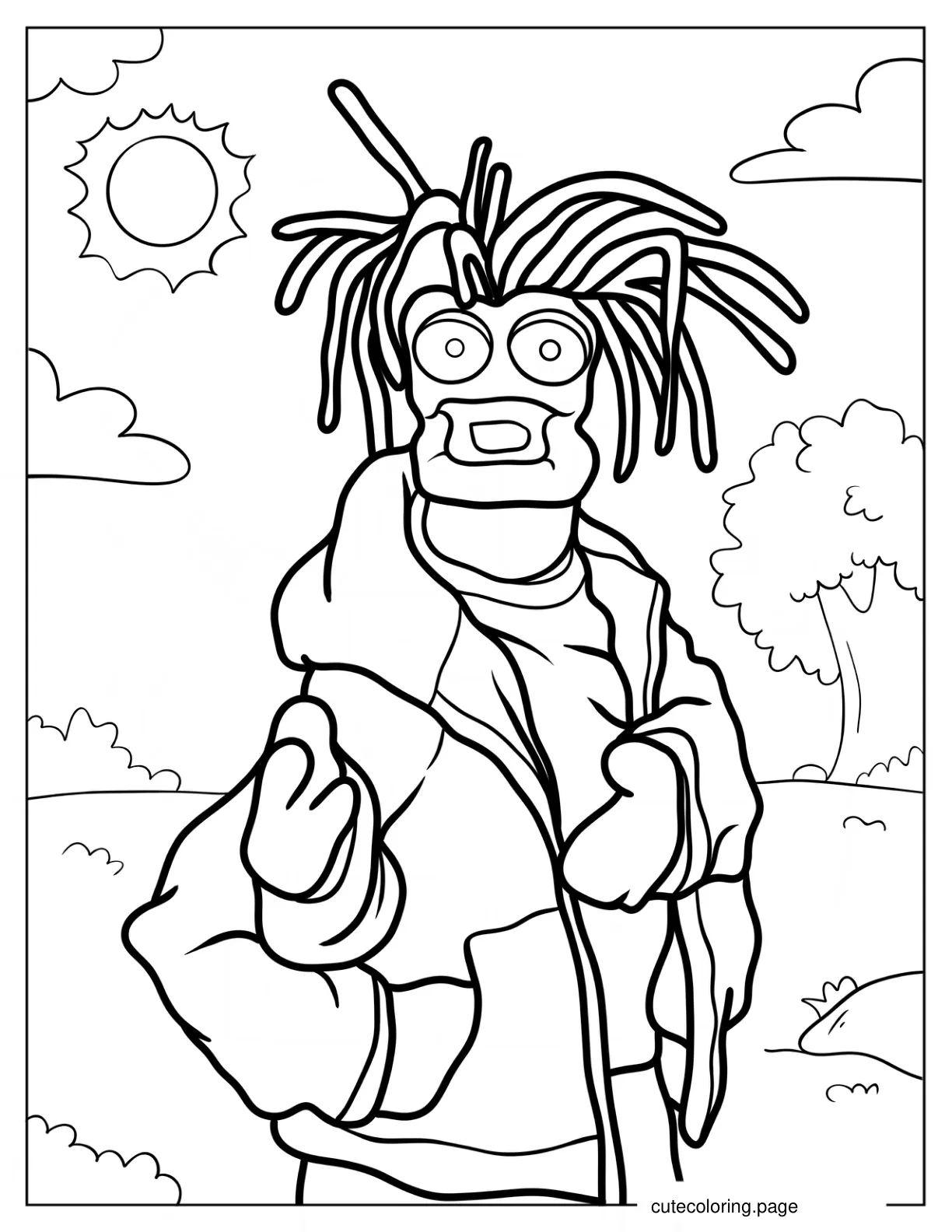 Pepe The King Prawn In A Hoodie Coloring Page coloring page