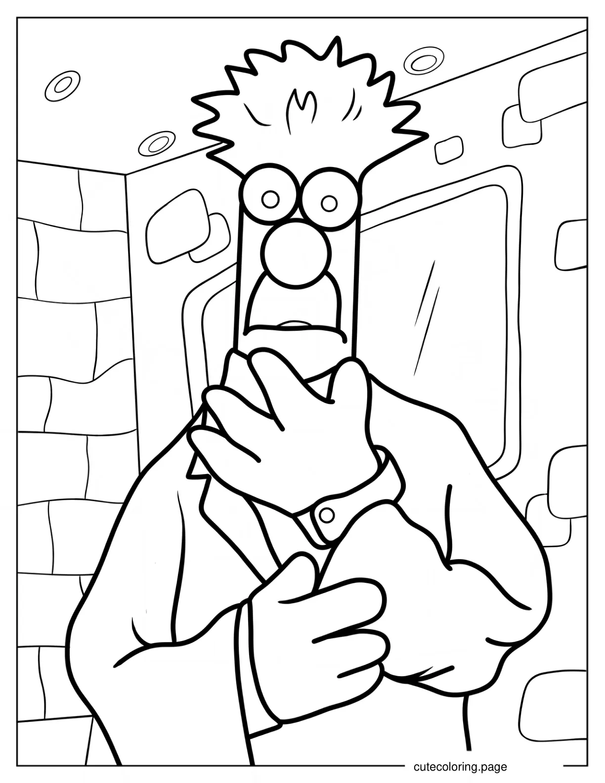 Simple Beaker Outline Coloring Sheet coloring page