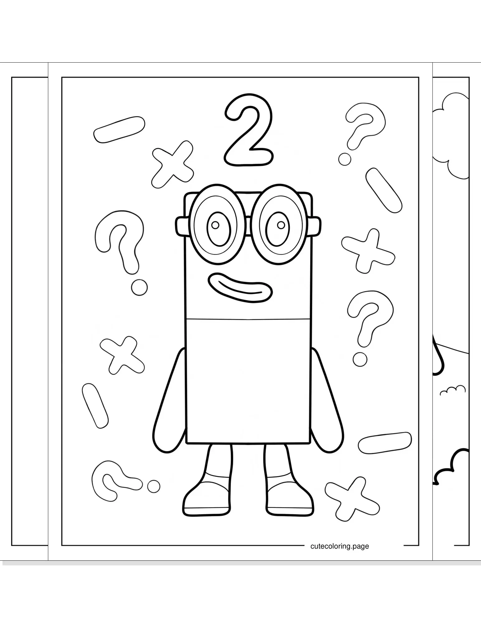 numberblocks coloring pages coloring page