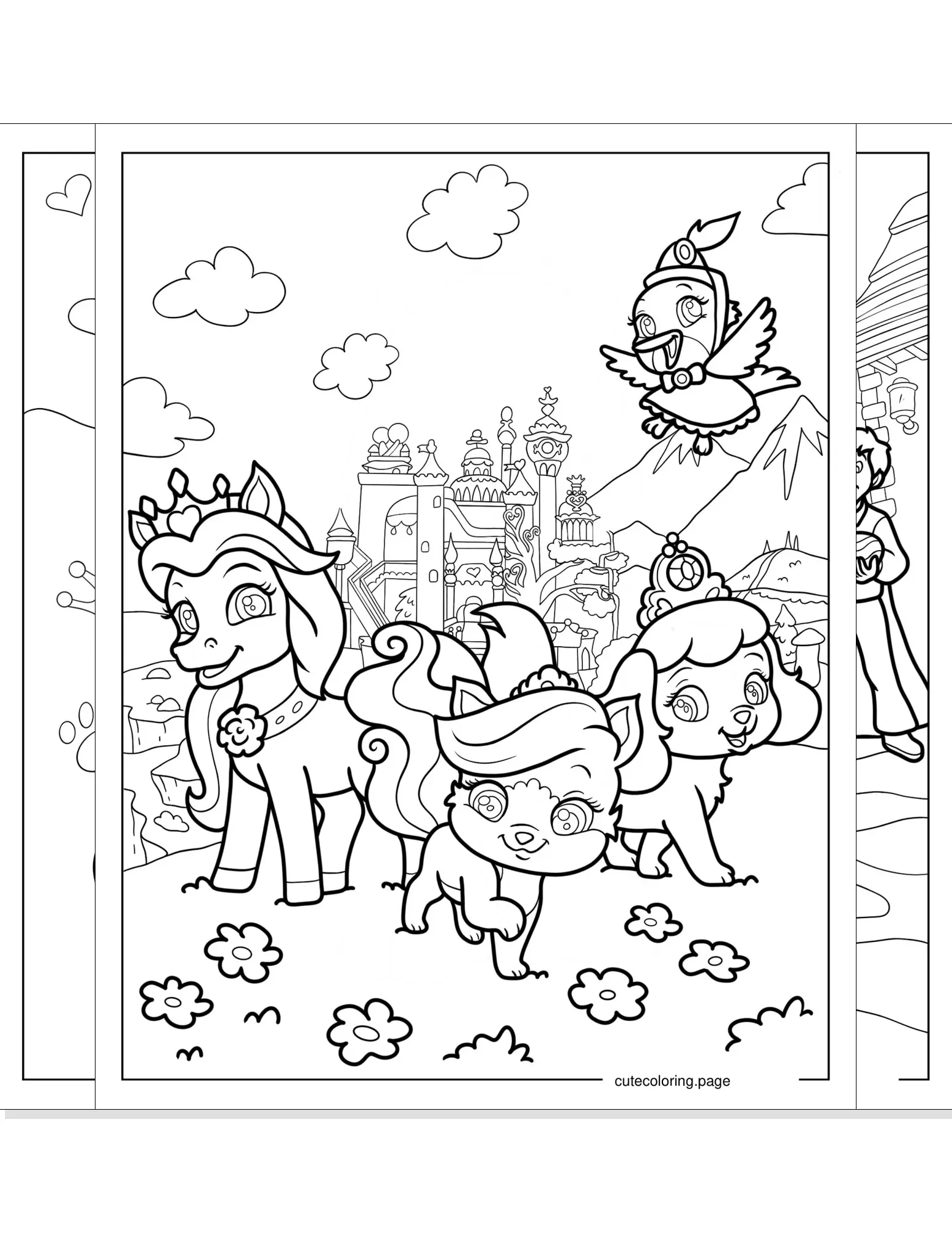 palace pets coloring pages coloring page