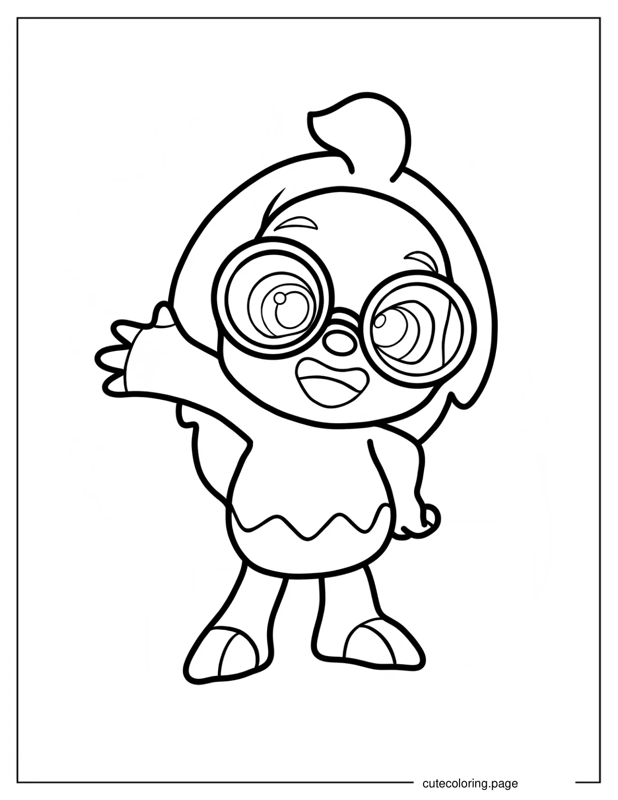 Hogi Waving Coloring Page For Preschoolers coloring page