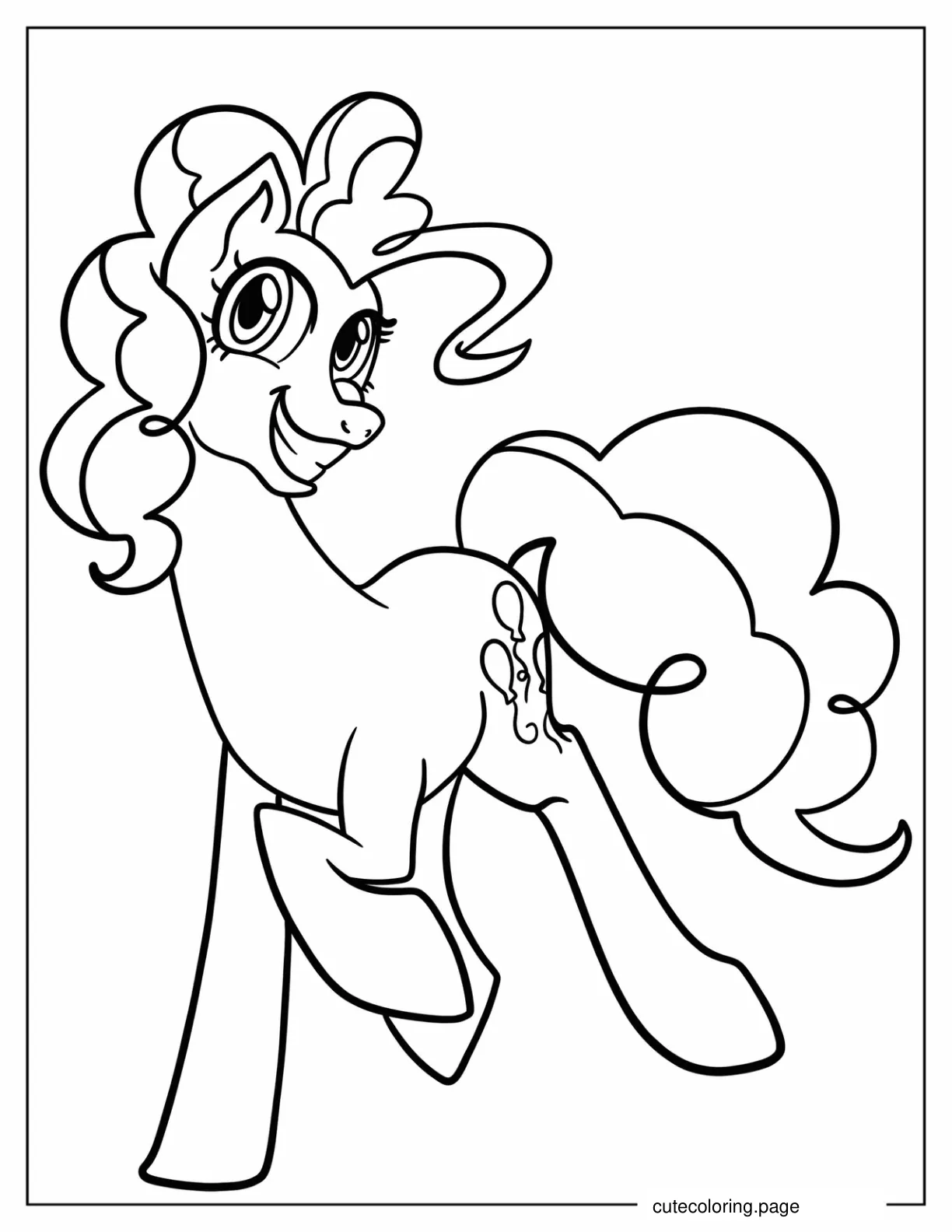 Simple Adult Pinkie Pie Coloring Page coloring page