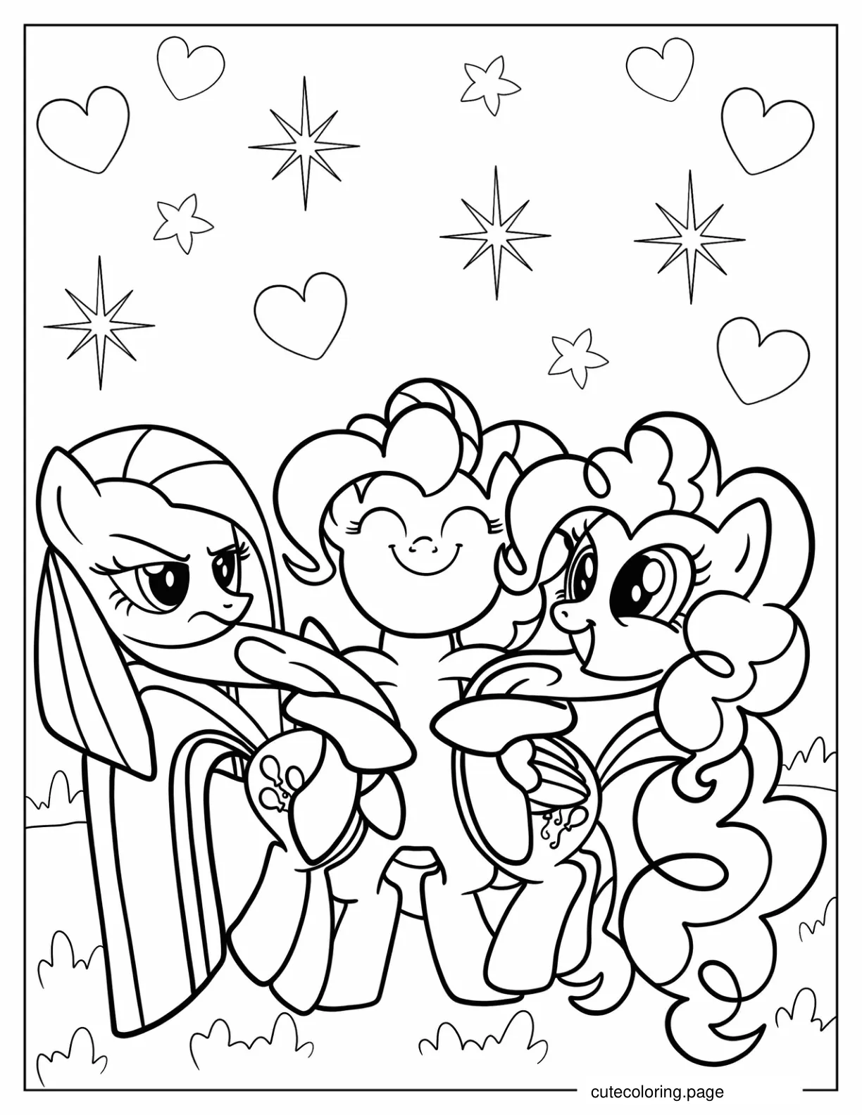 Trinity Pie Hugging Coloring Sheet coloring page