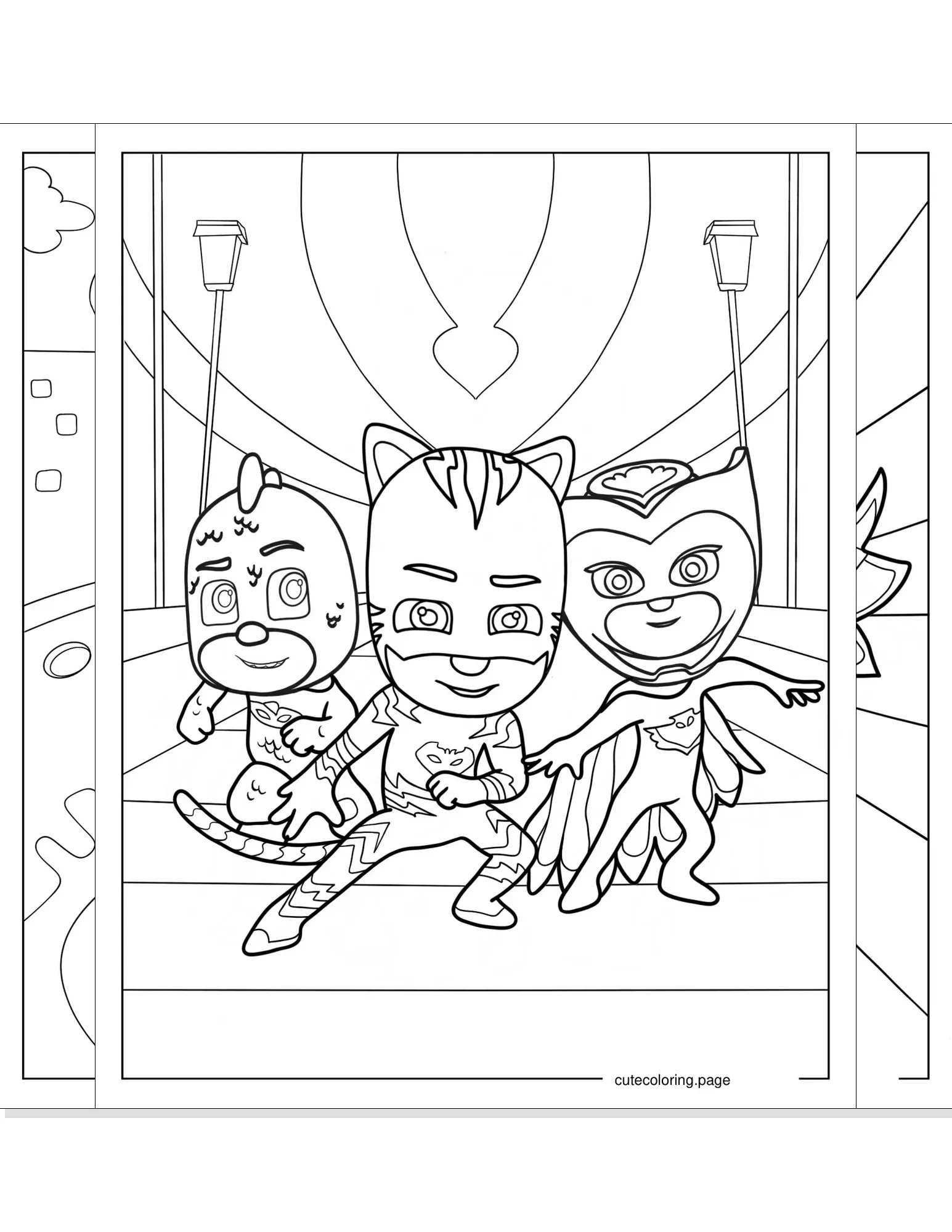 pj masks coloring pages coloring page