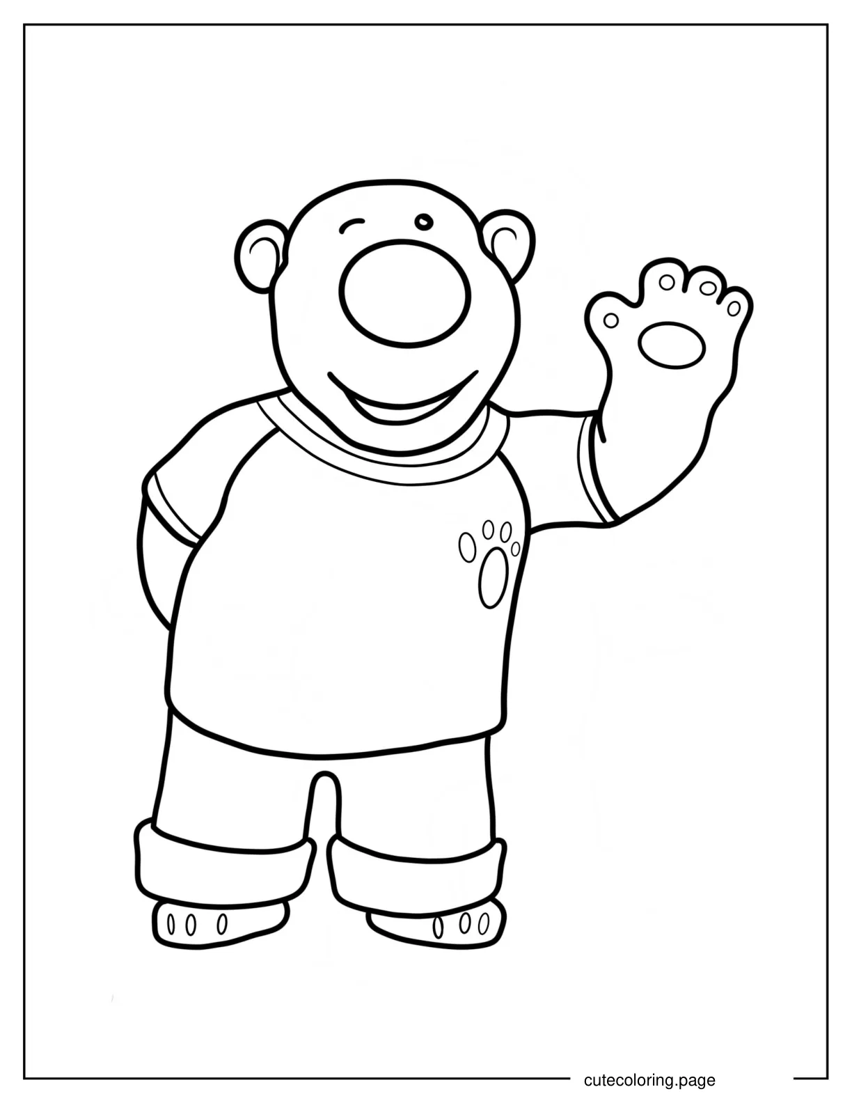 Poby Winking And Waving coloring page