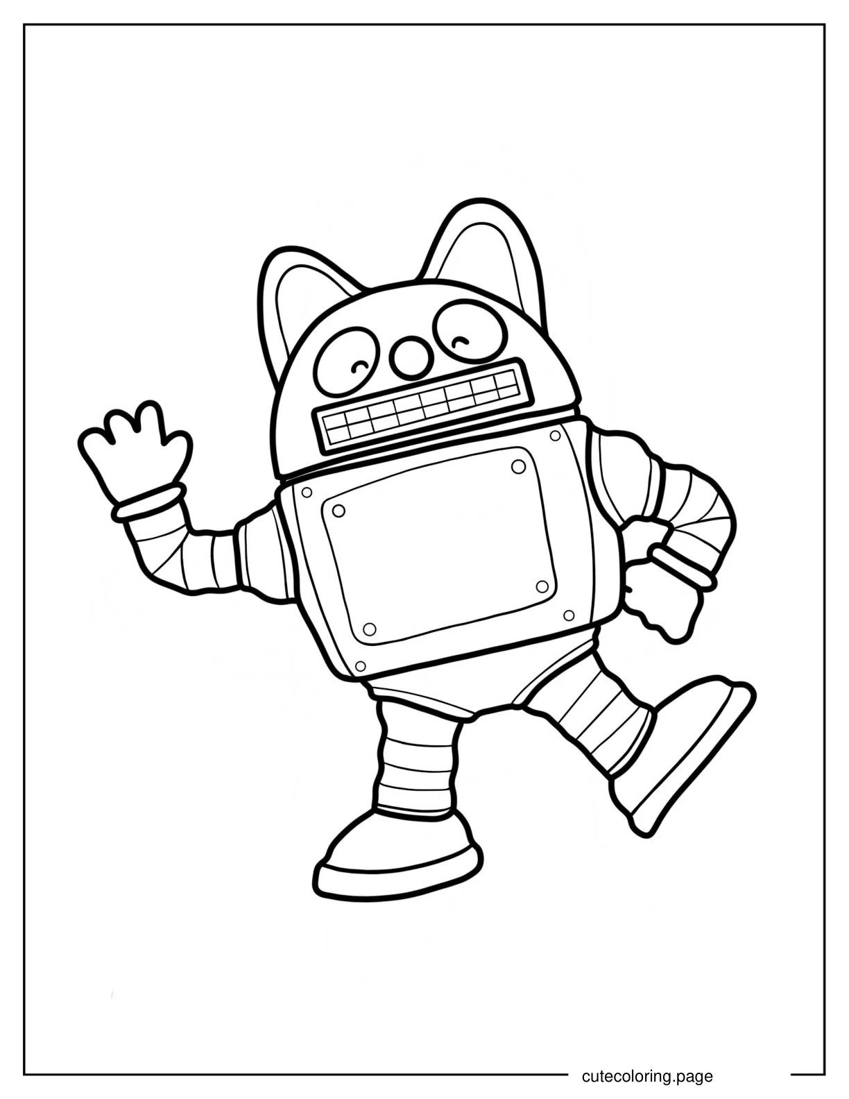 Rody Grinning And Waving Coloring Sheet coloring page