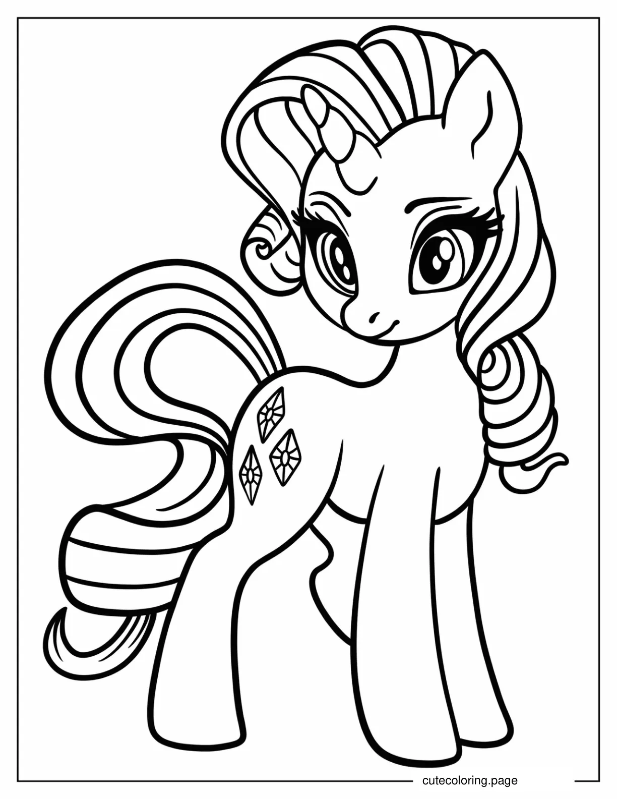 Easy Rarity Coloring Page For Preschoolers coloring page