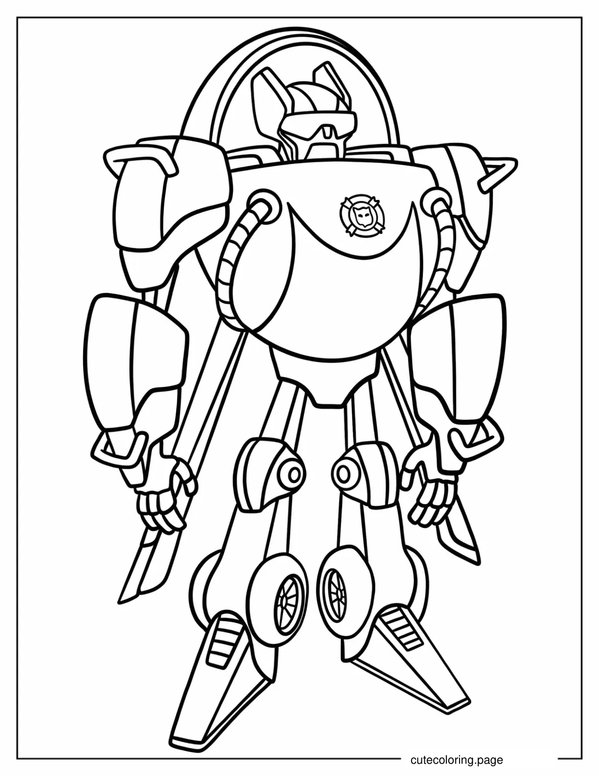 Blades Rescue Bots Outline Coloring Page For Kids coloring page