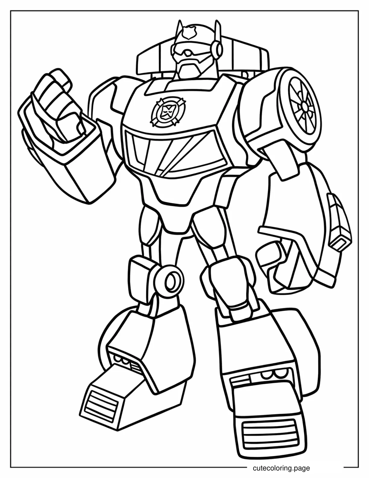 Chase The Police Bot In Robot Form coloring page