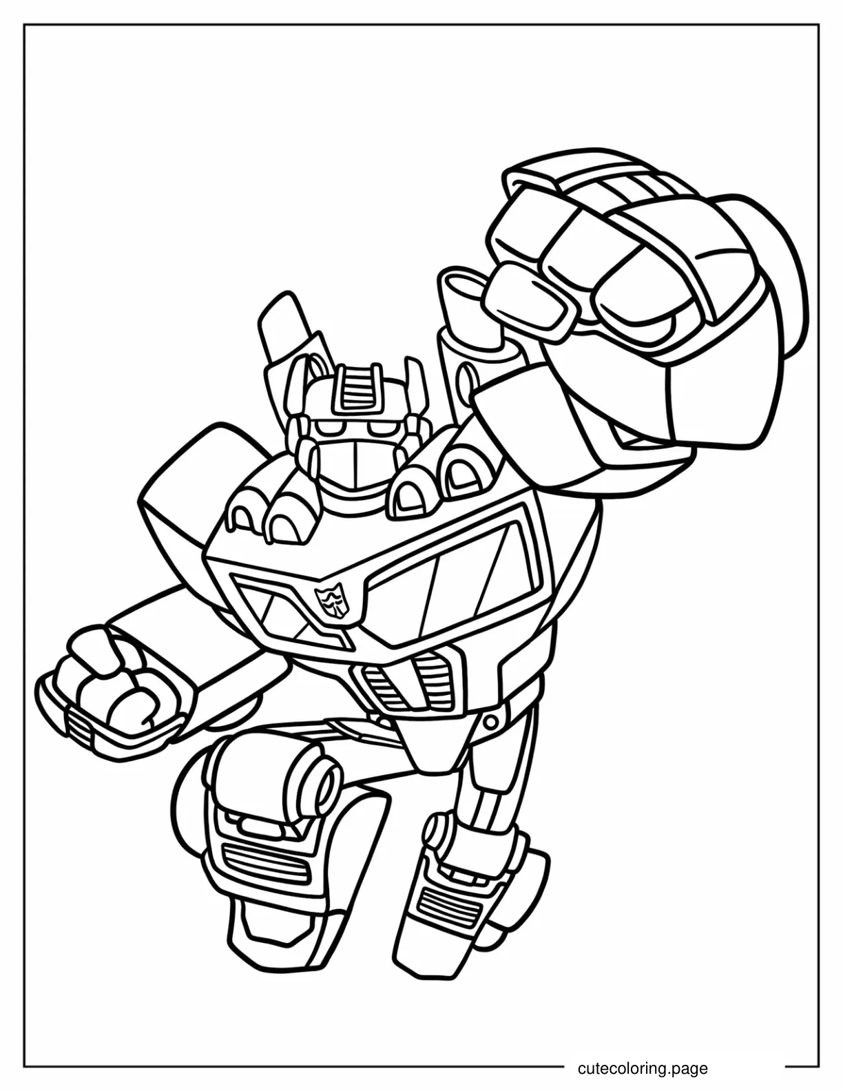 Optimus Prime In Robot Form coloring page