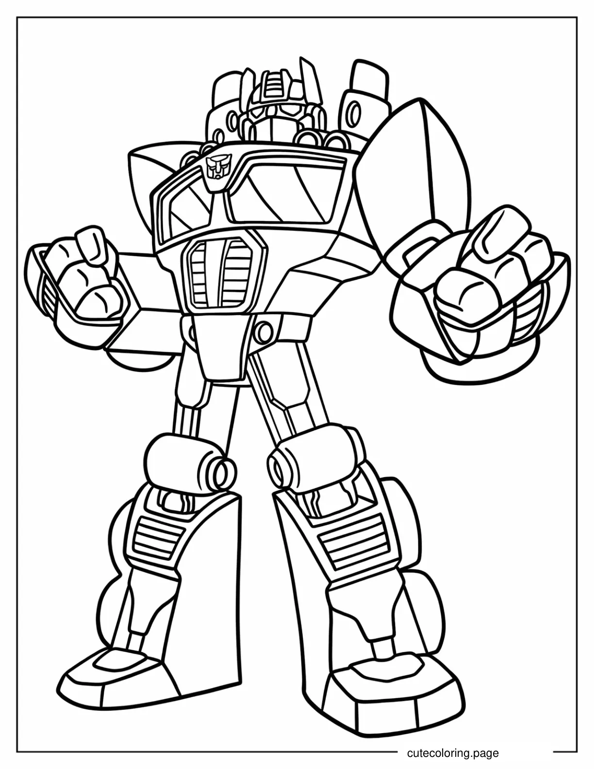 Optimus Prime Rescue Bots Coloring Sheet coloring page