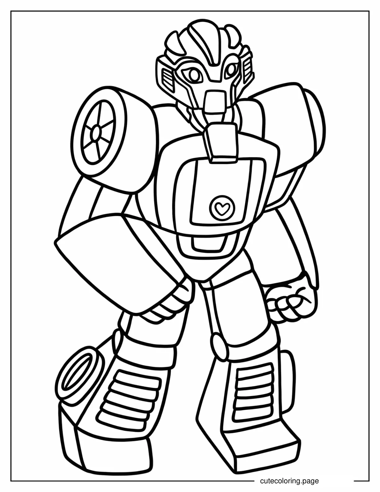 Rescue Bots Bumblebee Coloring Sheet For Preschoolers coloring page