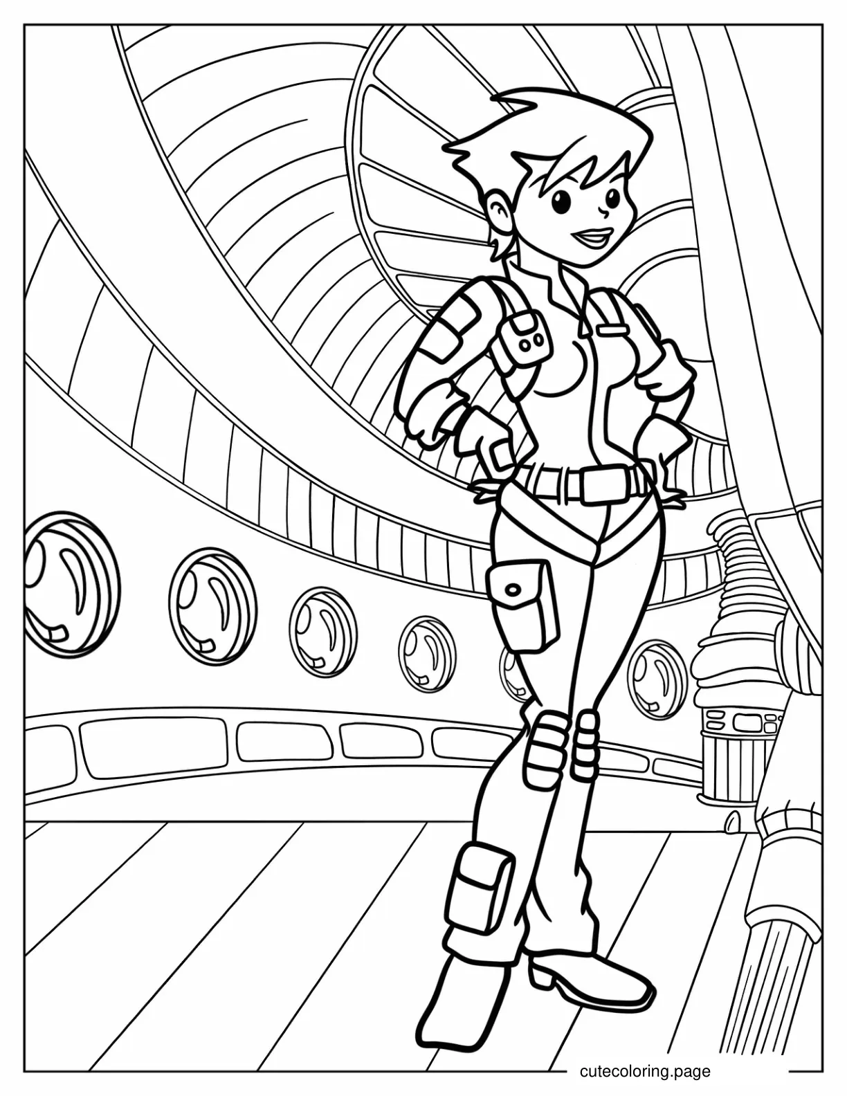 Rescue Bots Dani Burns Coloring Sheet coloring page