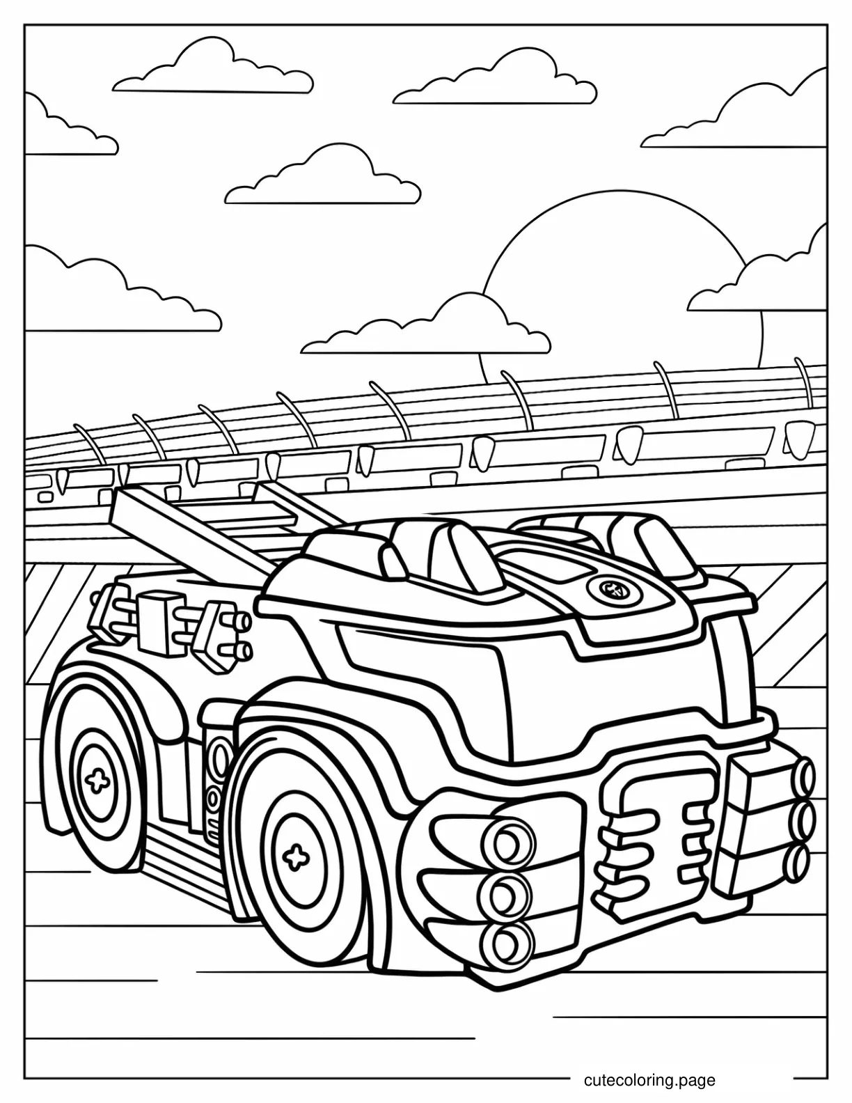 Transformers Rescue Bots Heatwave Coloring Page For Kids coloring page