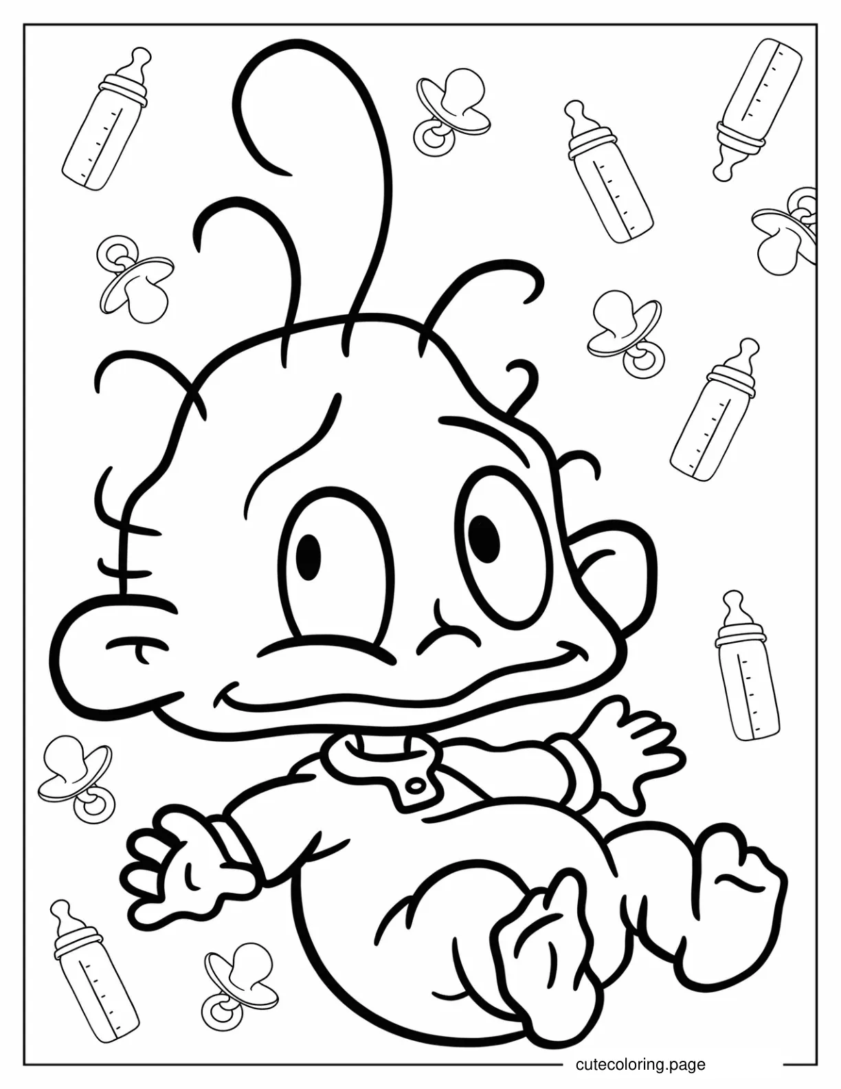 Baby Dil Pickles Rugrats Coloring Sheet For Kids coloring page