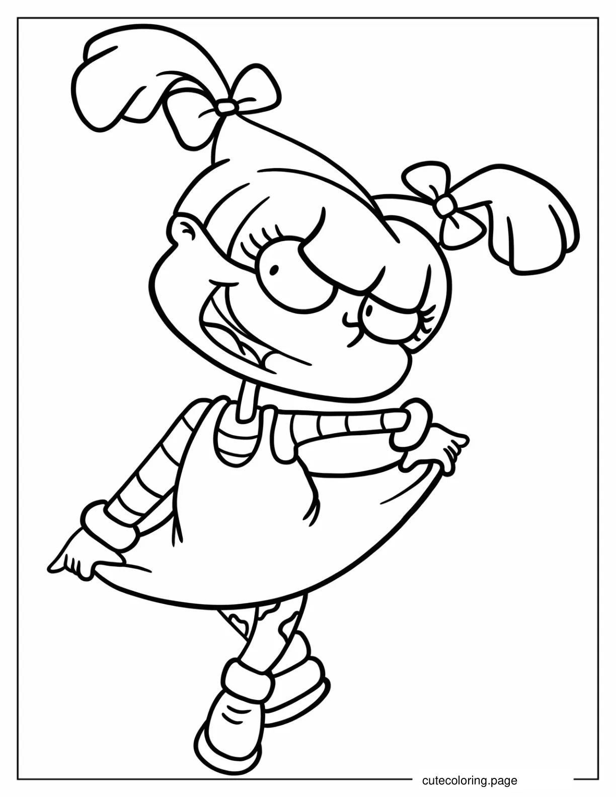 Easy Outline Of Angelica Pickles Coloring Sheet coloring page