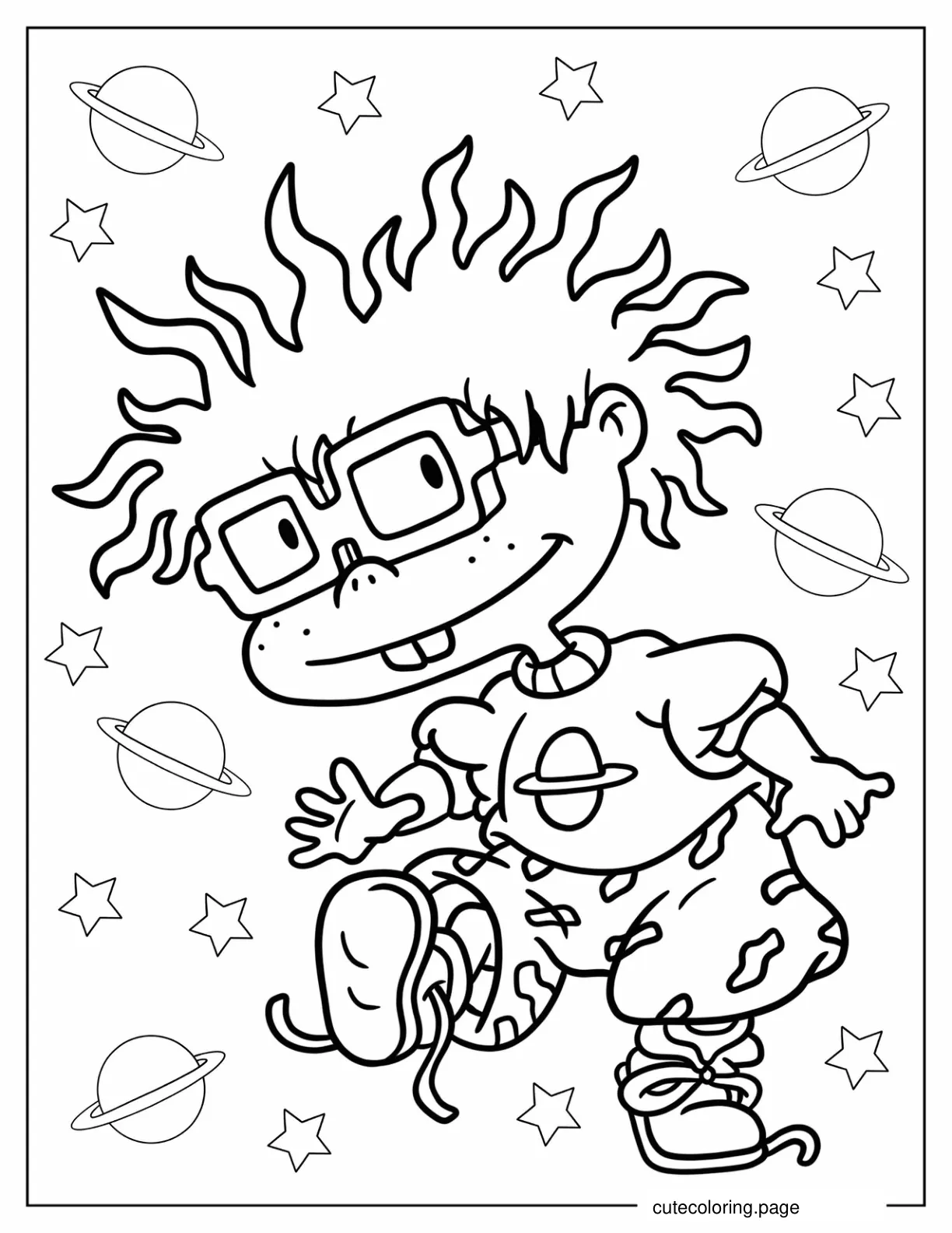 Kawaii Chuckie Finster Coloring Sheet coloring page