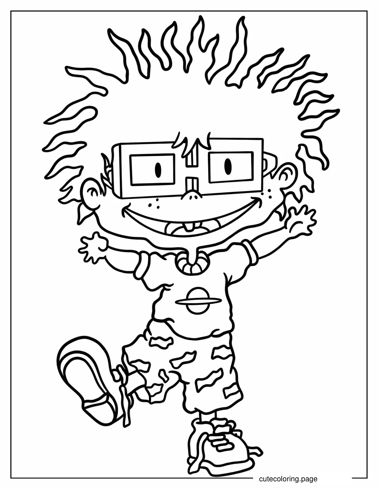 Simple Chuckie Finster Outline Coloring Sheet For Kids coloring page