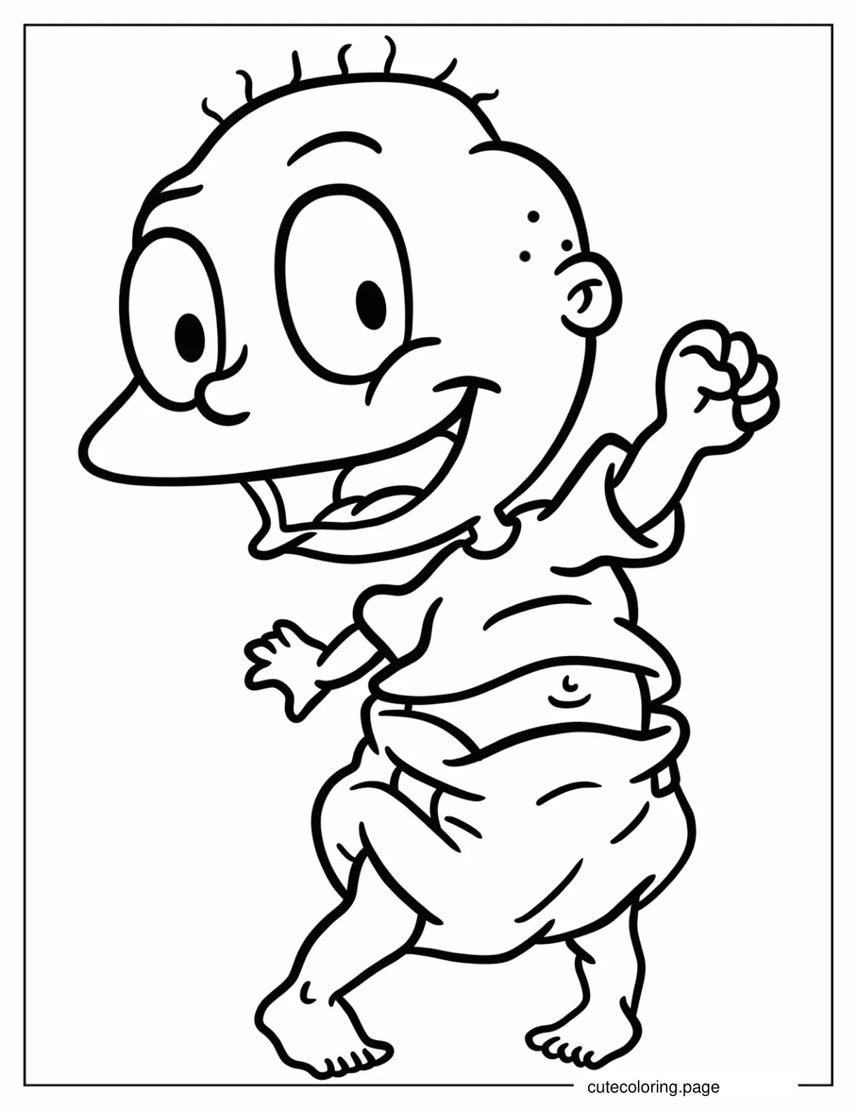 Tommy Pickles With First In The Air Coloring Page For Preschoolers coloring page