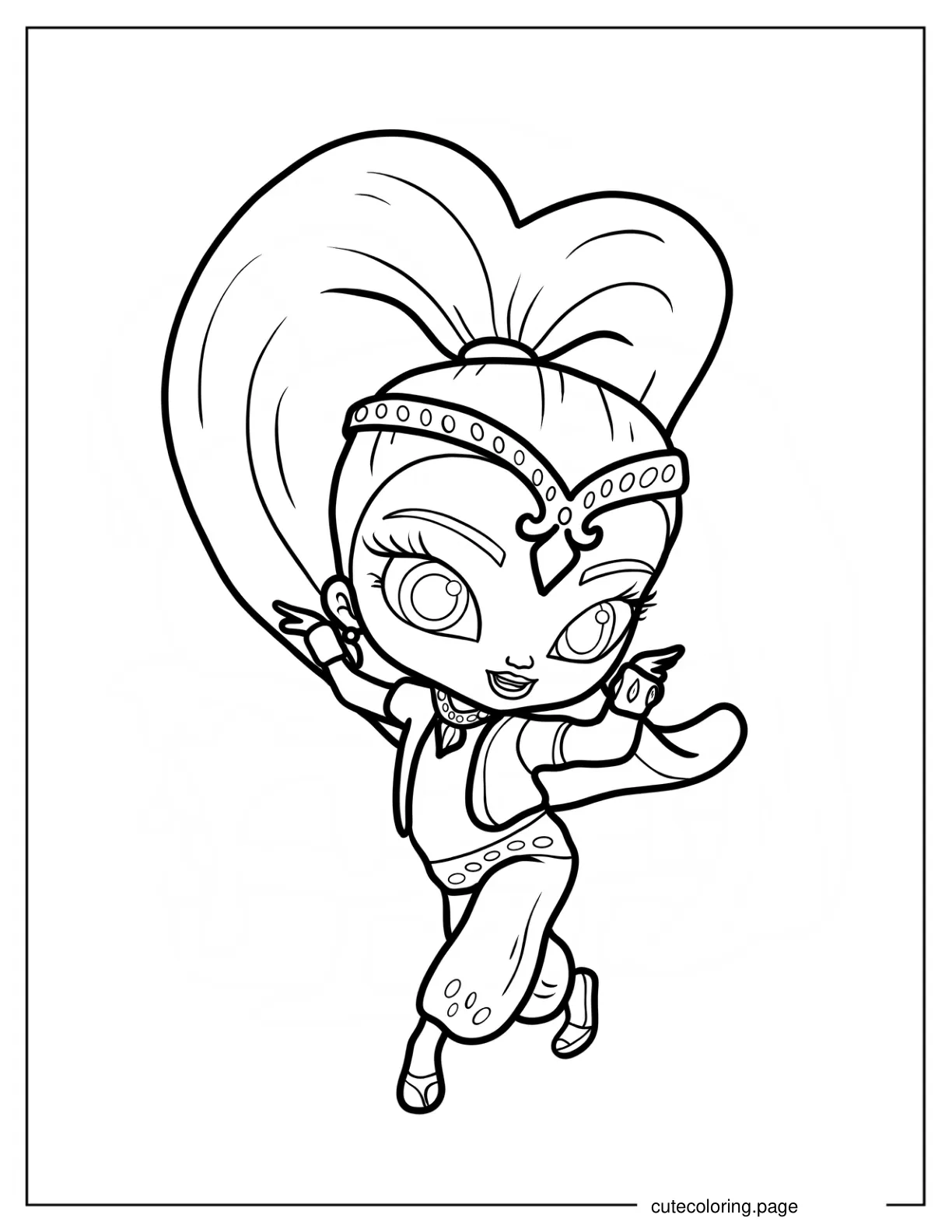 Easy Shine Dancing Outline Coloring Sheet coloring page