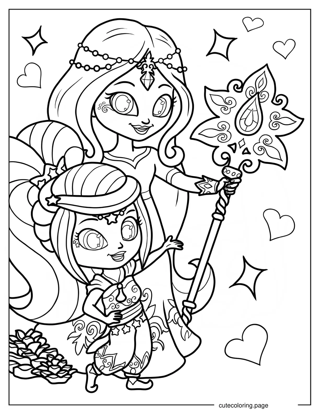 Imma Showing Leah A Magical Staff Coloring Page coloring page