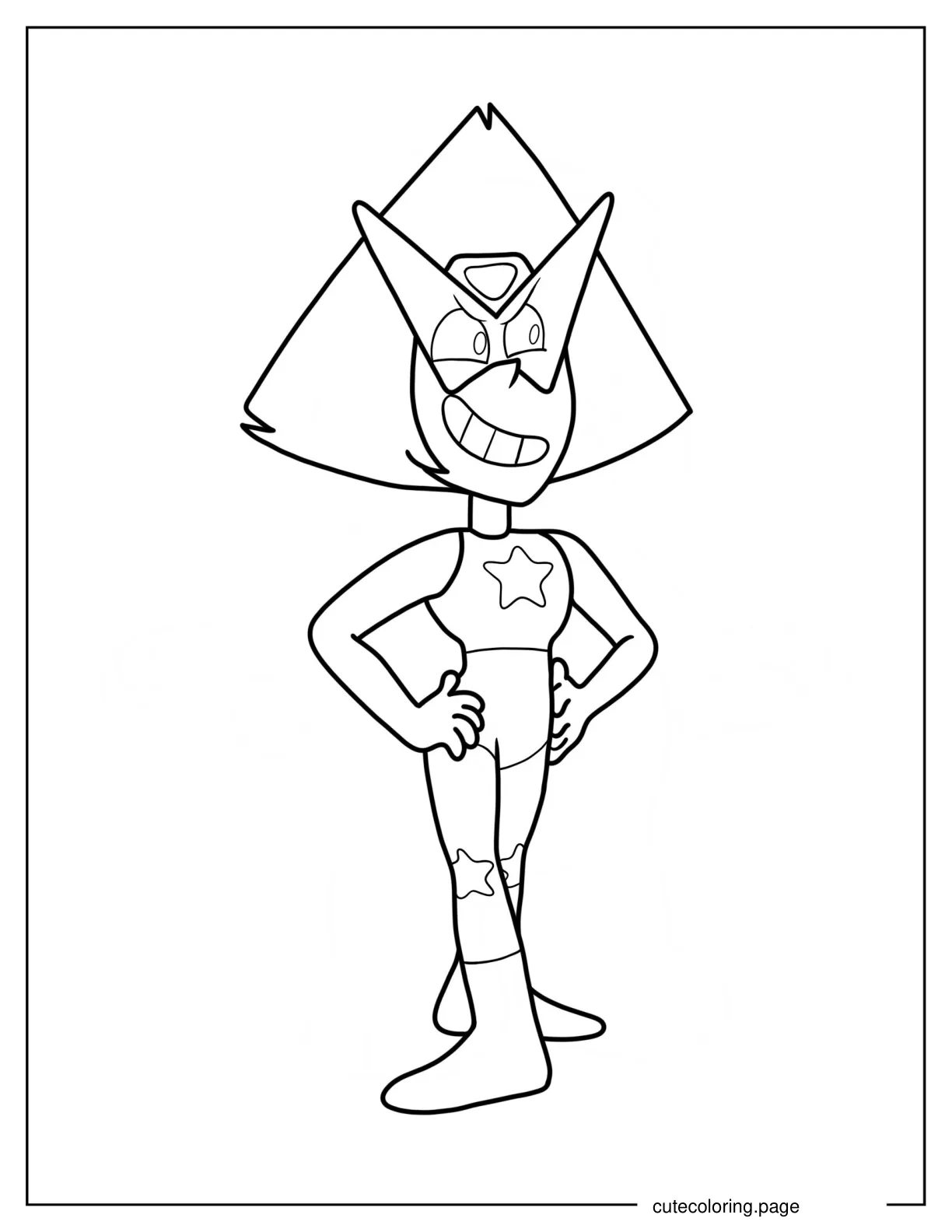 Peridot Smiling Outline Coloring Sheet coloring page