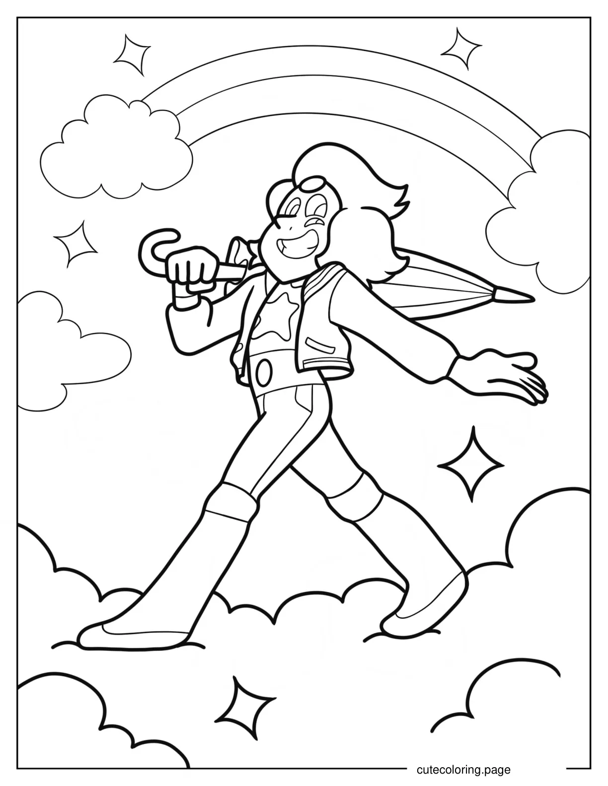 Rainbow Quartz 2.0 Walking On Clouds coloring page