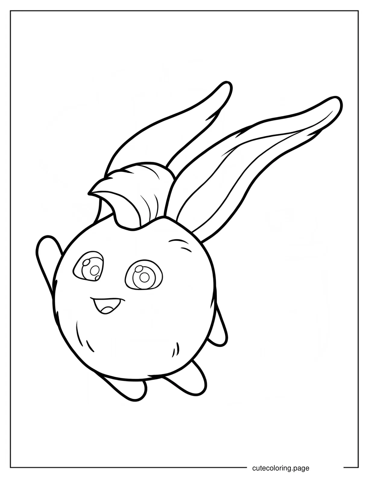 Cute Turbo Waving coloring page