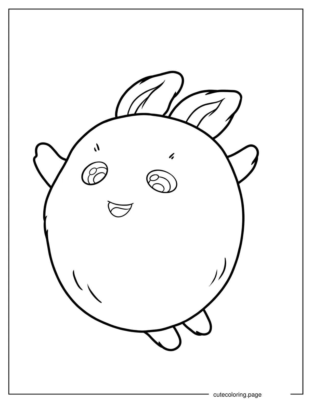 Easy Big Boo Jumping Coloring Page For Preschoolers coloring page