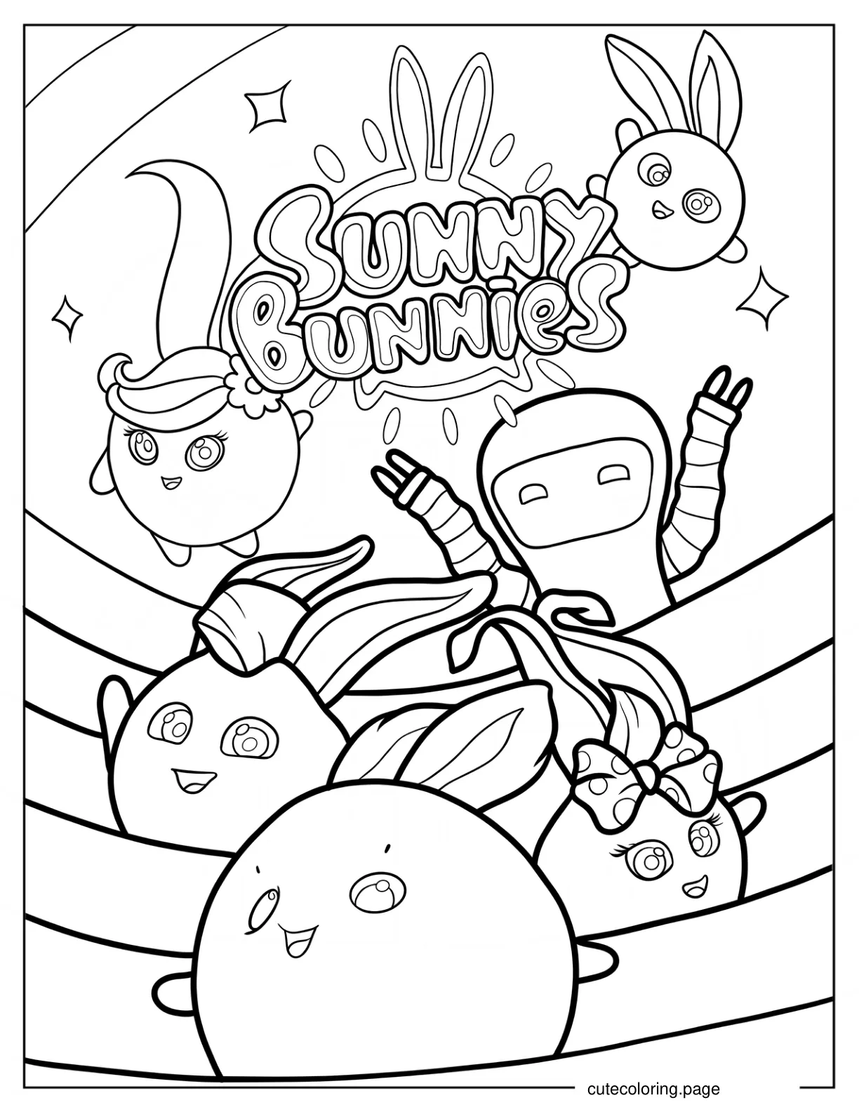 Happy Sunny Bunnies S Marty Hopper Shiny Turbo Iris Coloring Sheet For Preschoolers coloring page