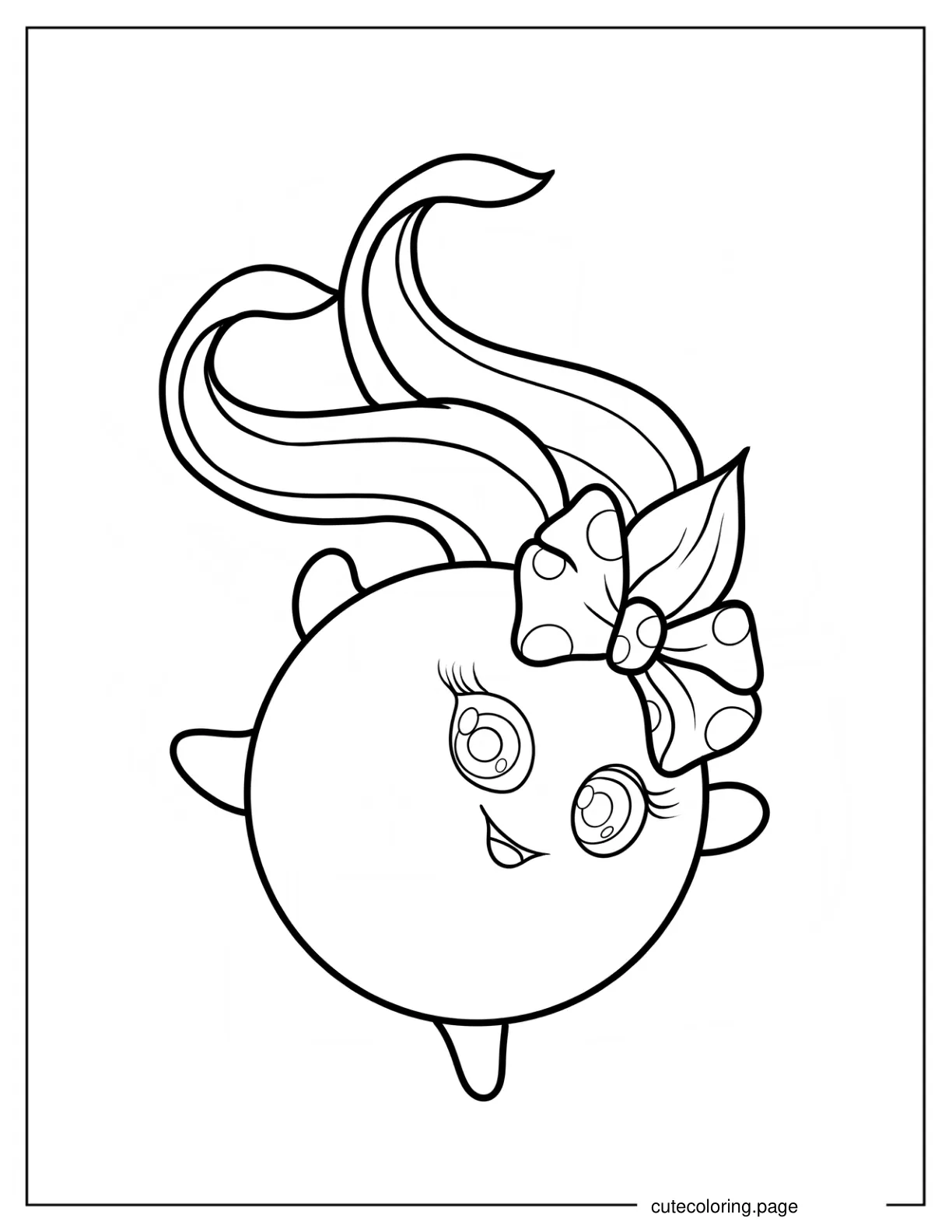 Kawaii Iris Coloring Sheet For Preschoolers coloring page