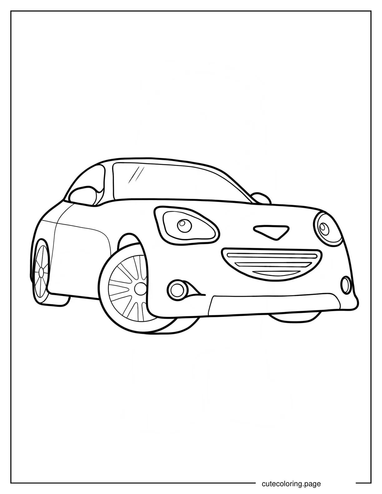 Shine Sports Luxury Car Coloring Page coloring page