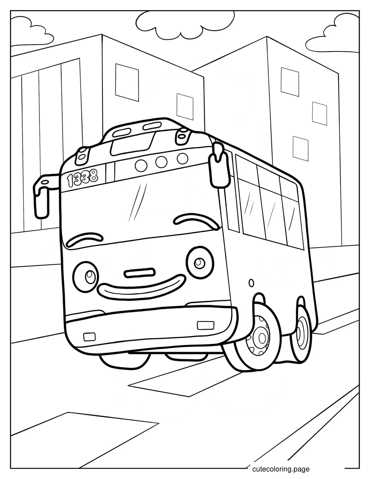 Simple Gani Outline Coloring Sheet coloring page