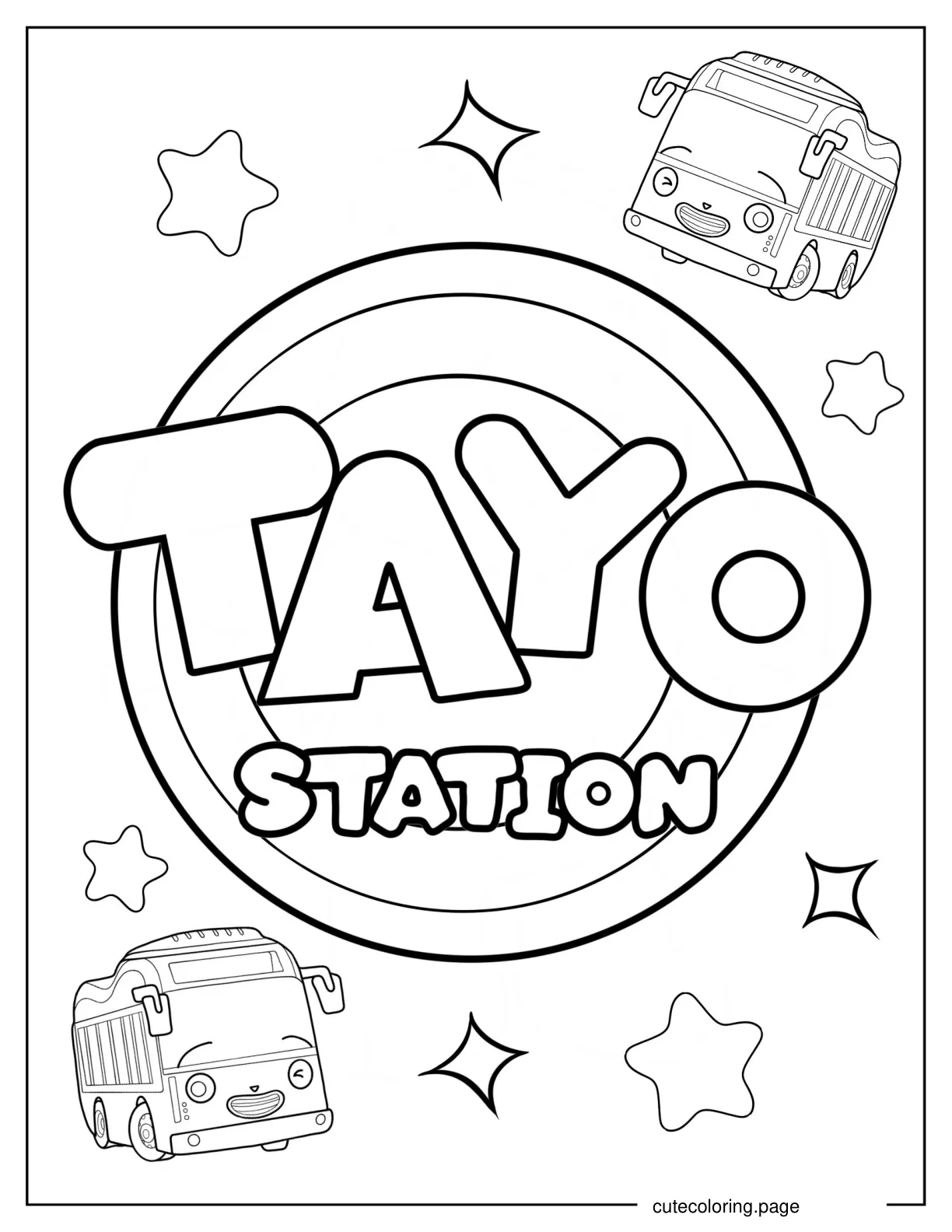 Tayo Station Logo coloring page