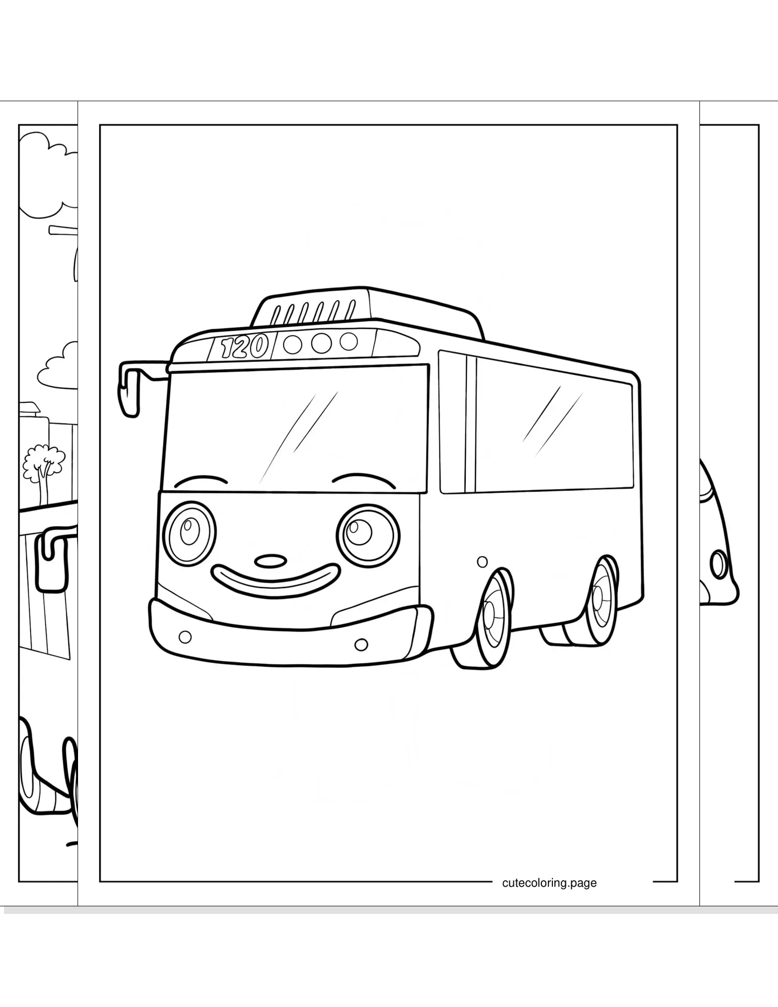 tayo coloring pages coloring page