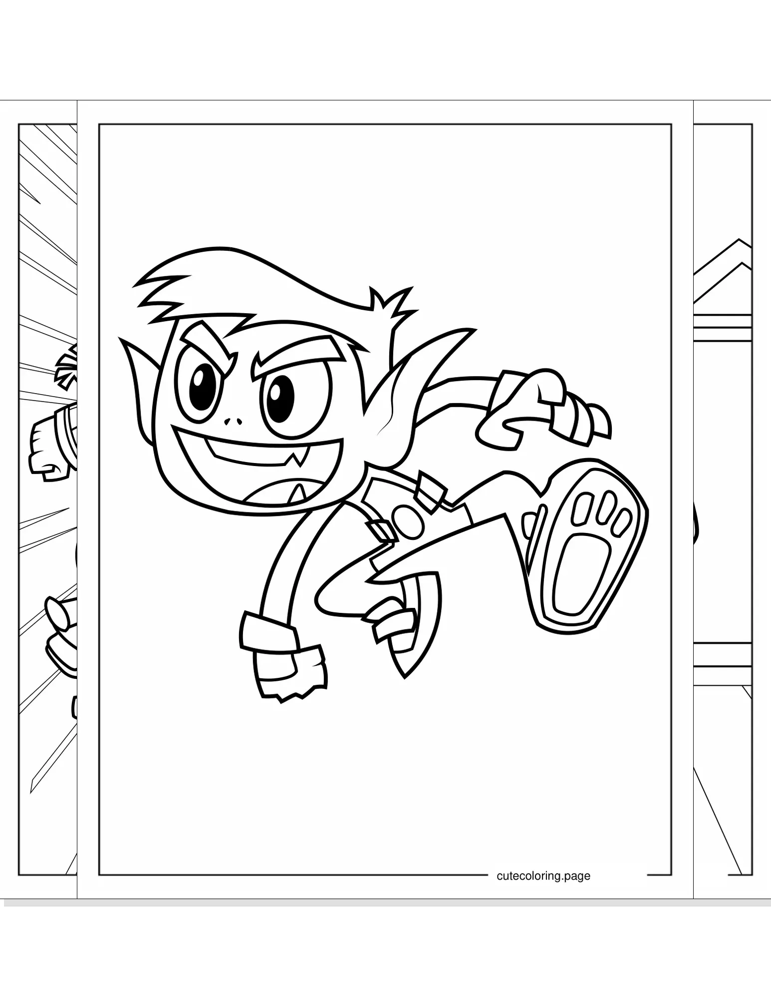 teen titans go coloring pages coloring page