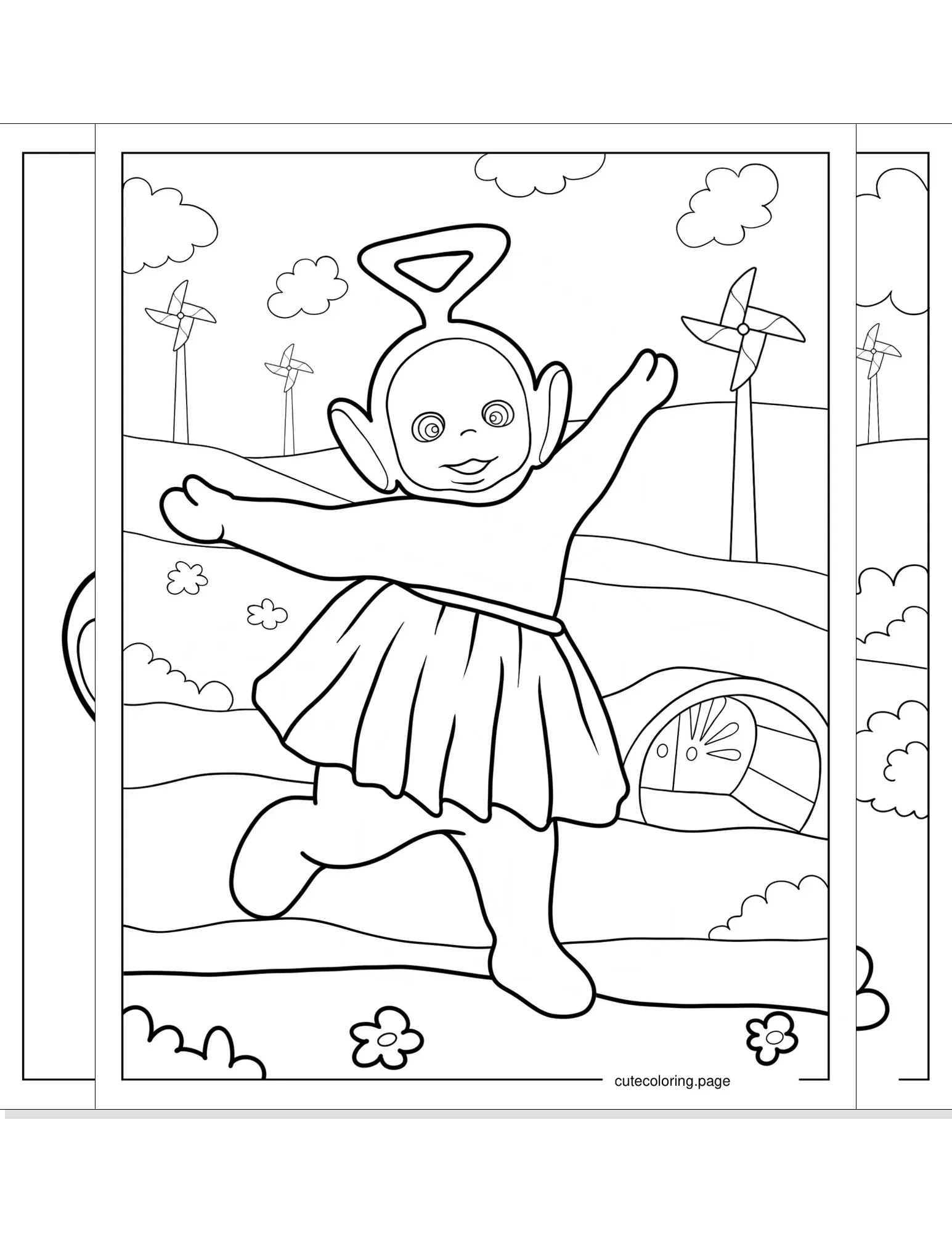 teletubbies coloring pages coloring page