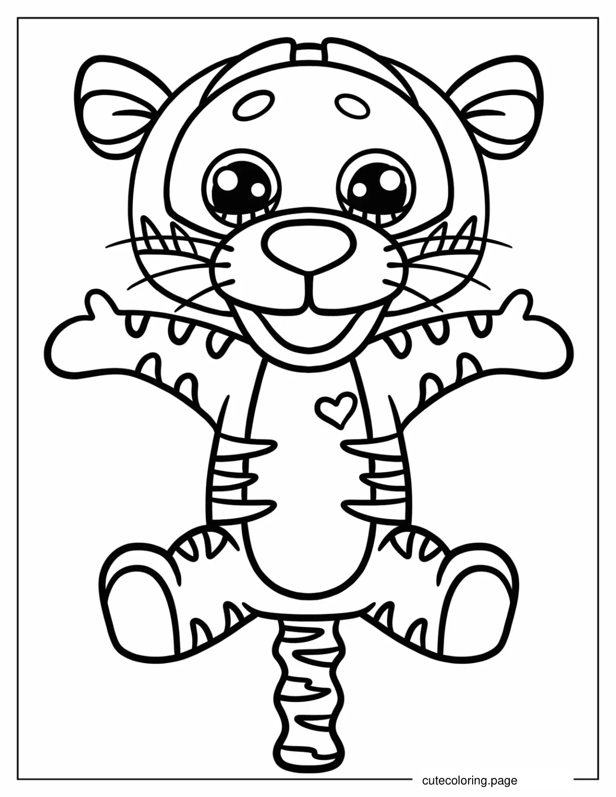 Happy Baby Tigger Coloring Sheet For Preschoolers coloring page