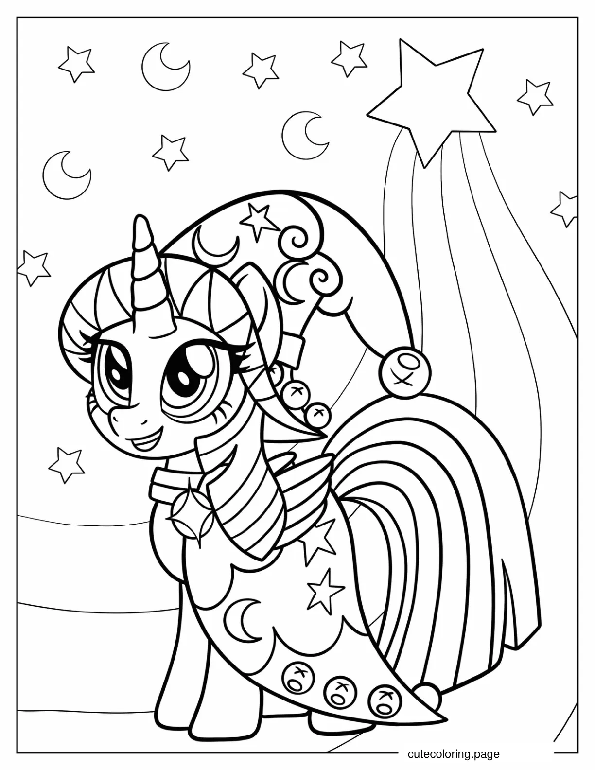 Twilight Sparkle In Witch Costume coloring page