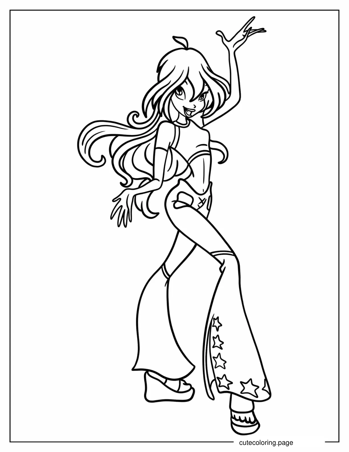 Bloom Dancing Coloring Page coloring page