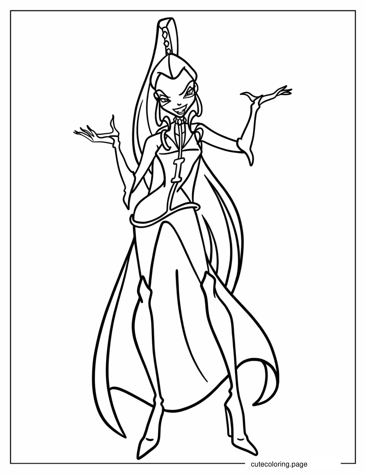 Evil Icy Coloring Sheet coloring page