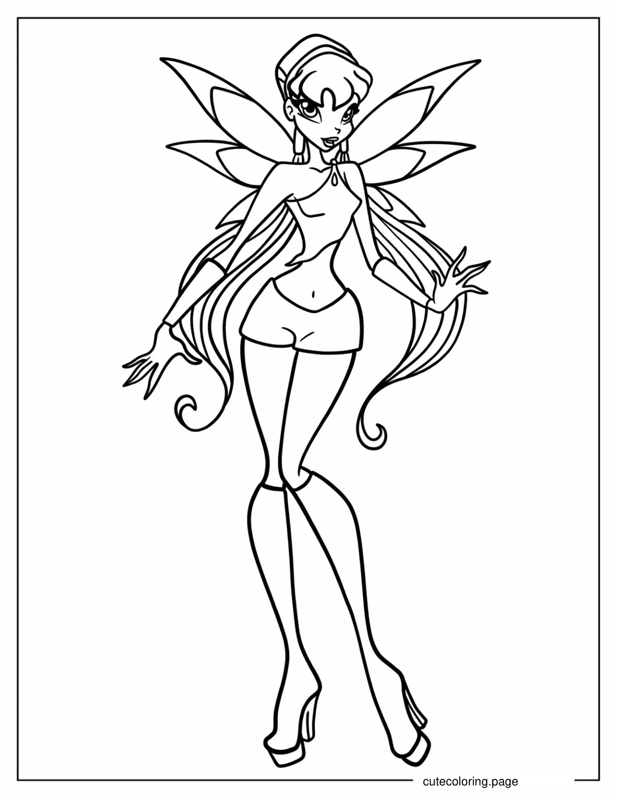 Fairy Stella Coloring Page For Kids coloring page