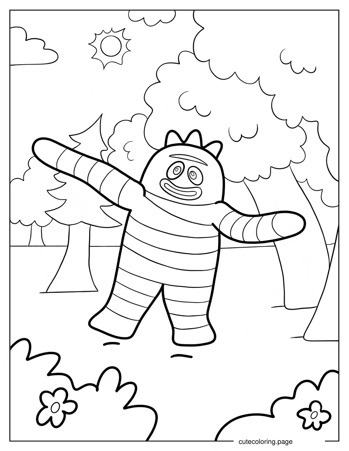 Brobee In The Forest Coloring Page For Kids coloring page