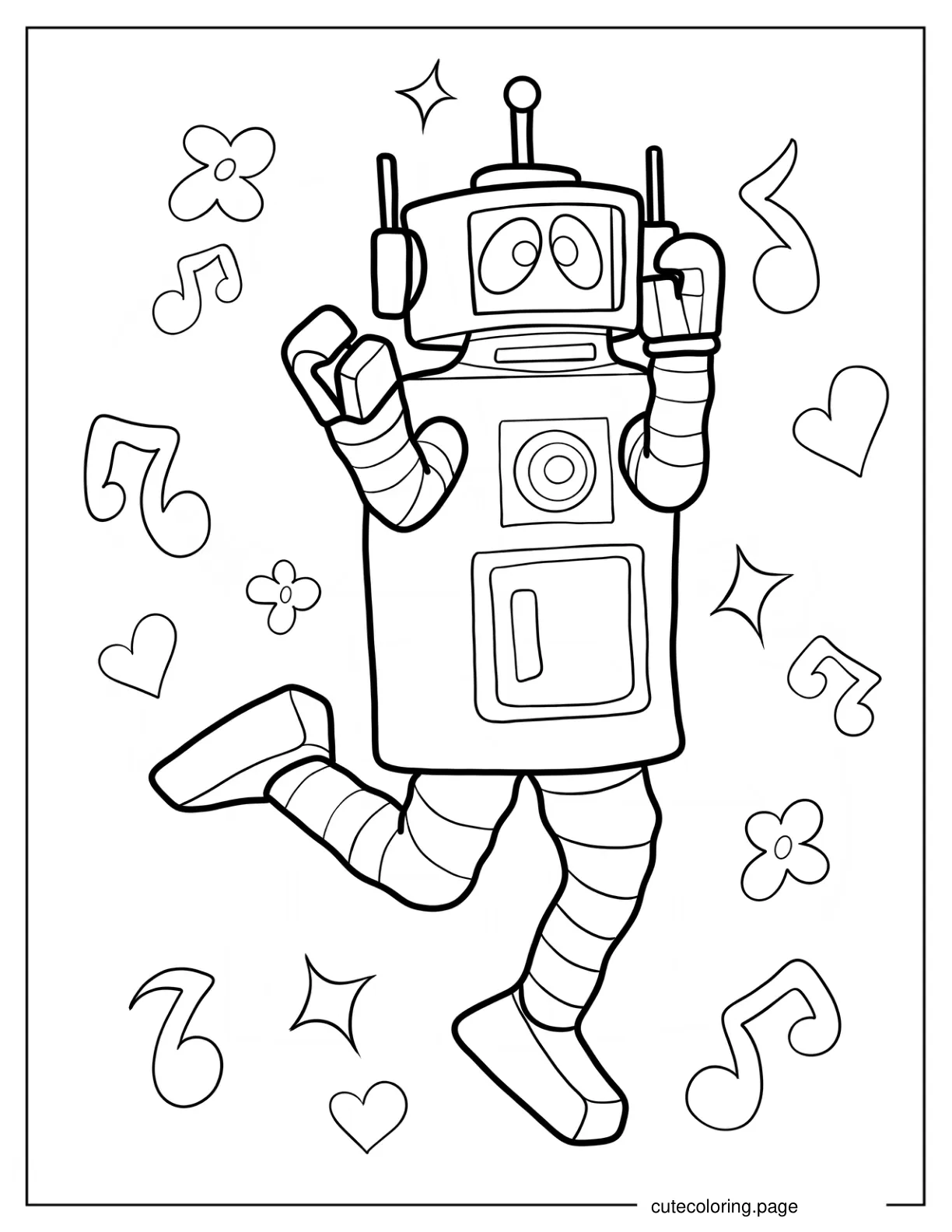 Kawaii Plex Dancing Coloring Page For Preschoolers coloring page