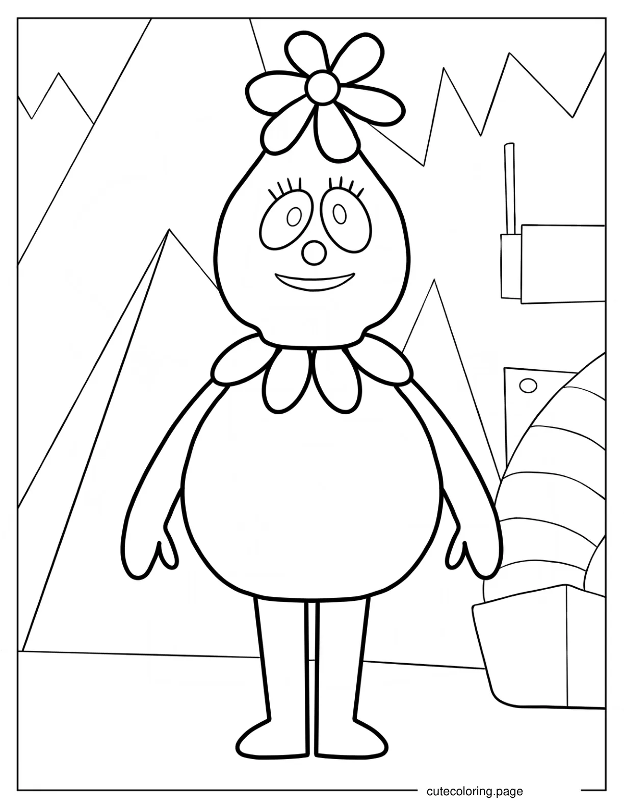 Smiling Foofa coloring page