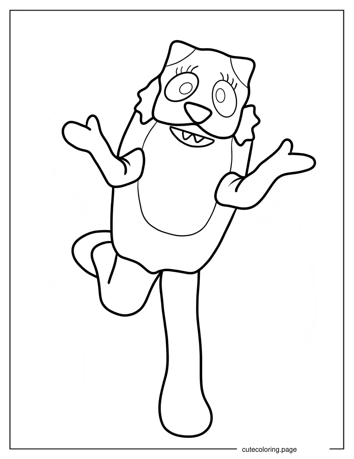 Toodee Shrugging Coloring Page For Preschoolers coloring page