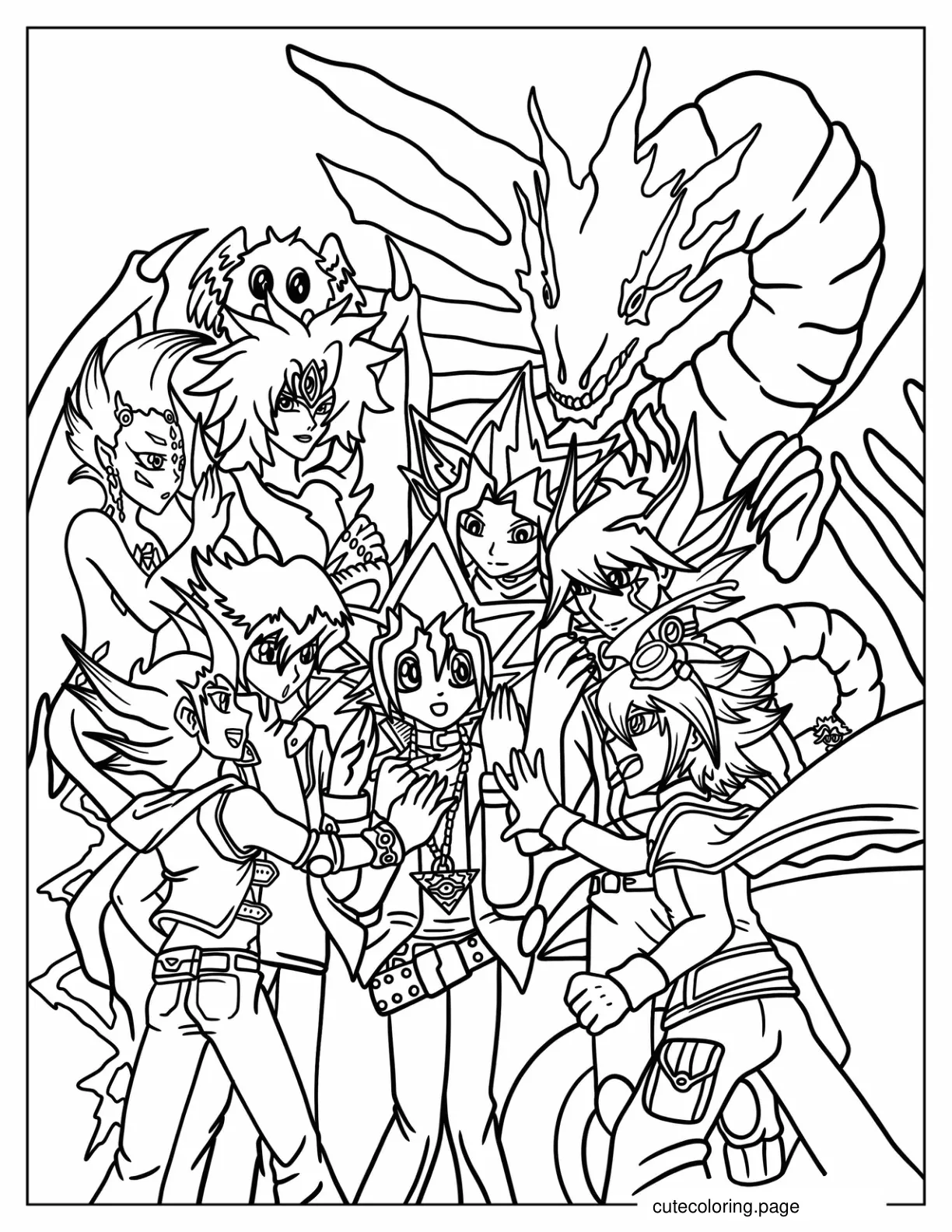 Yu Gi Oh Poster Coloring Sheet coloring page